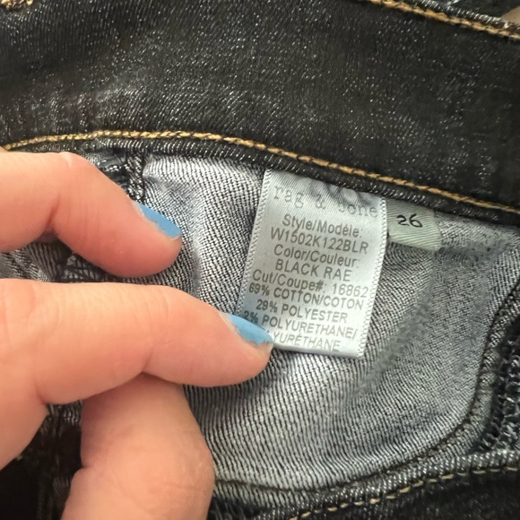 Rag & Bone Skinny Jeans in Black Rae - Picture 9 of 9